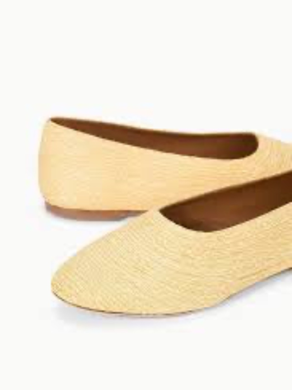 STAUD Alba Ballet Flats Raffia Leather size EU 37.5 / US 7